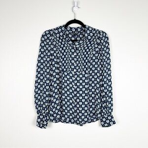Brooks Brothers‎ Silk Button Front Floral Blouse Sz 2